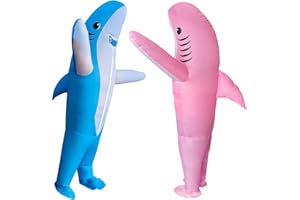 DeHasion 2 Packs Inflatable Shark Costume Blow-up Animal Costume for Adult/Easter/Halloween/Birthday/Gender Reveal Party