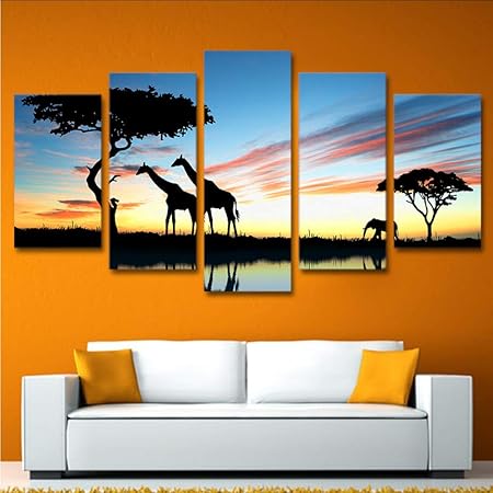 Guyuell Mur Moderne Art Toile Imprimé Peinture Photos 5