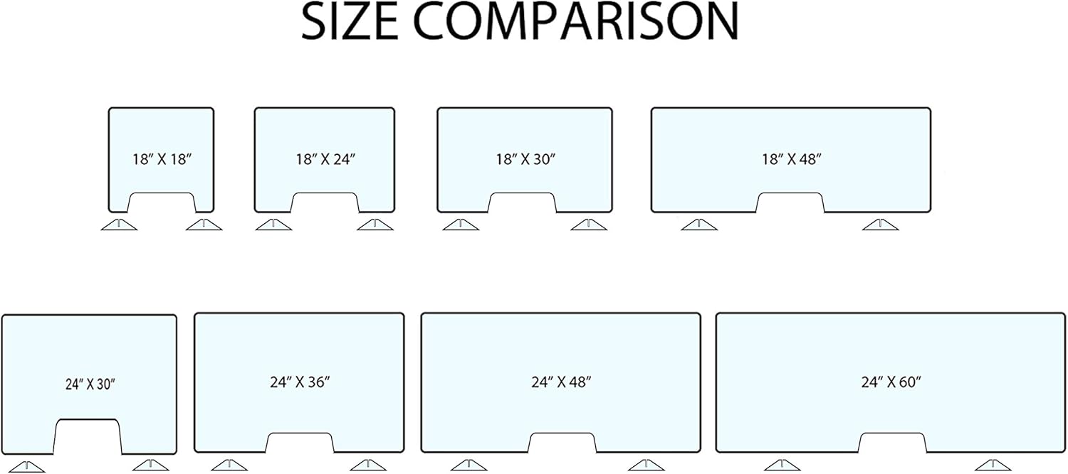 Portable Plexiglass Sneeze Guard Shield for Counter Cashier Protection 48x24: Home Improvement