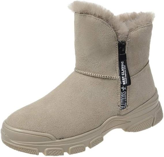 Amazon Co Jp スノーブーツ レディース ムートンブーツ レディース ショートブーツ ウィンターブーツ 婦人靴 女性用 痛くない 歩きやすい 大人 美脚 ふわふわ もこもこ 雪遊び アウトドア 雪靴 ベージュ 24 5 Cm 服 ファッション小物