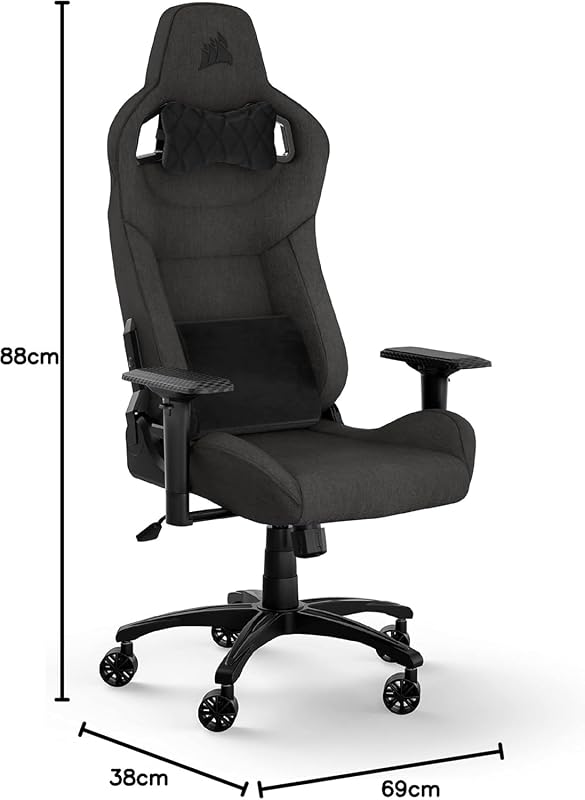 T3 Rush Fabric Silla para Juegos (2023) – Carbón
