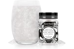 Sweet Spell Edible Glitter (15g) - Shimmer Sparkles for Drinks, Cakes, Cocktails - 100% Edible & Food Grade Glitter, Vegan, Gluten-Free (White Silver)