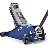 Jack Boss 3 Ton Floor Jack, Hydraulic Car Jack, Low Profile with Dual Pumps, Quickly Lift Steel Service Jack (6600lbs)