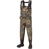 HISEA Hunting Waders with 1400G Insulated Boots, 5.5mm Neoprene Chest Wader for Men, Waterproof Camo Bootfoot Fishing Waders