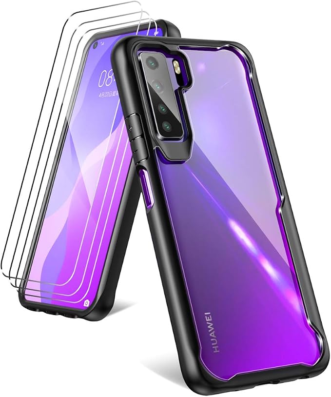 Magnetic Hybrid Case For Huawei P40 Lite E – Aluminum Frame & Tempered Glass Back