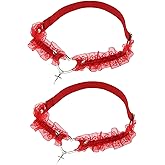 alisikee Lace Heart Leg Garter with Cross, Adjustable Rivet Thigh Garters Belt for Women Parties