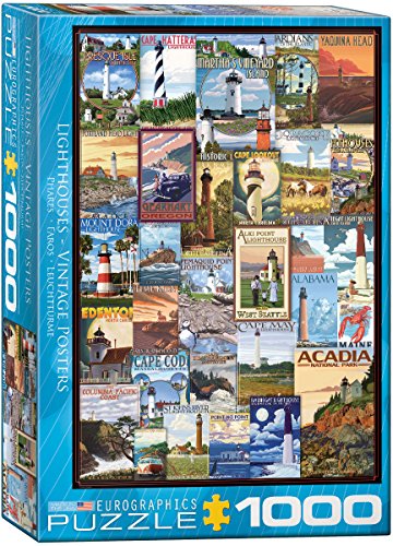 EuroGraphics Lighthouses Vintage ADS Puzzle (1000 Piece)