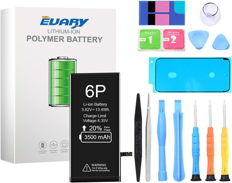 Battery for iPhone 6 PLUS, Evary 3500mah High Capacity Replacement Battery for iPhone 6P with All Repair Kits Tools and 24 Months Warranty