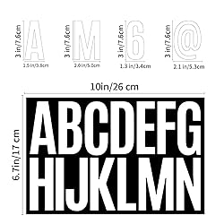 YNHAY 480 Pcs Waterproof 3" Vinyl Alphabet & Number