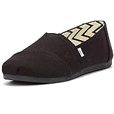 TOMS Women's, Alpargata Recycled Slip-On Solid Black 7 M