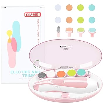 Amazon.com: Fansidi - Cortaúñas eléctrico para bebé, cortaúñas eléctrico para recién nacidos o niños pequeños, accesorios para niñas y niños, funciona con pilas AA (no incluidas), color rosa: Baby