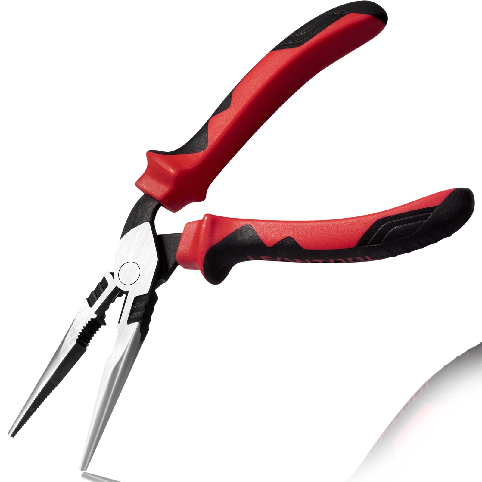 LEONTOOL High Leverage Long Nose Pliers with Angled Head 8-Inch Wire Cutter Heavy Duty Multifunction Precision Pliers Professional Hand Tool Saving 35 Percent Labour