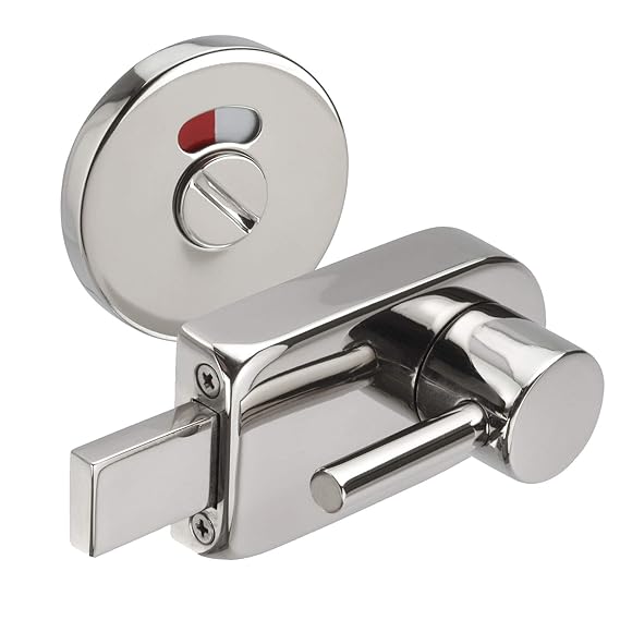 Disabled Toilet Door Lock with Disabled Indicator Bolt in Polished