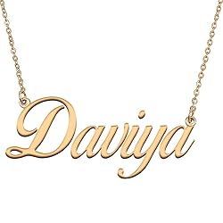 HUAN XUN Customized Custom Simple Any Name Necklace