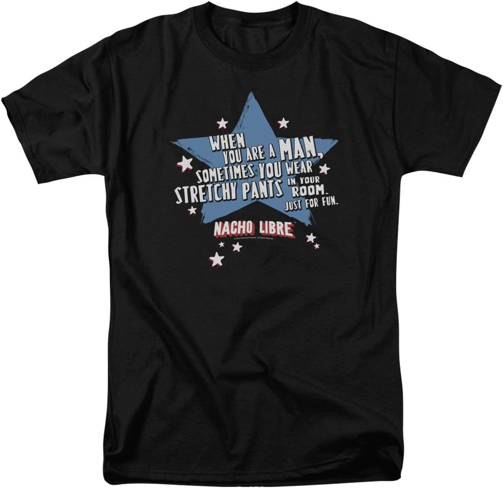 Nacho Libre Mexican Wrestling Family Comedy Film Stetchy Pants Adult Mens Tshirt