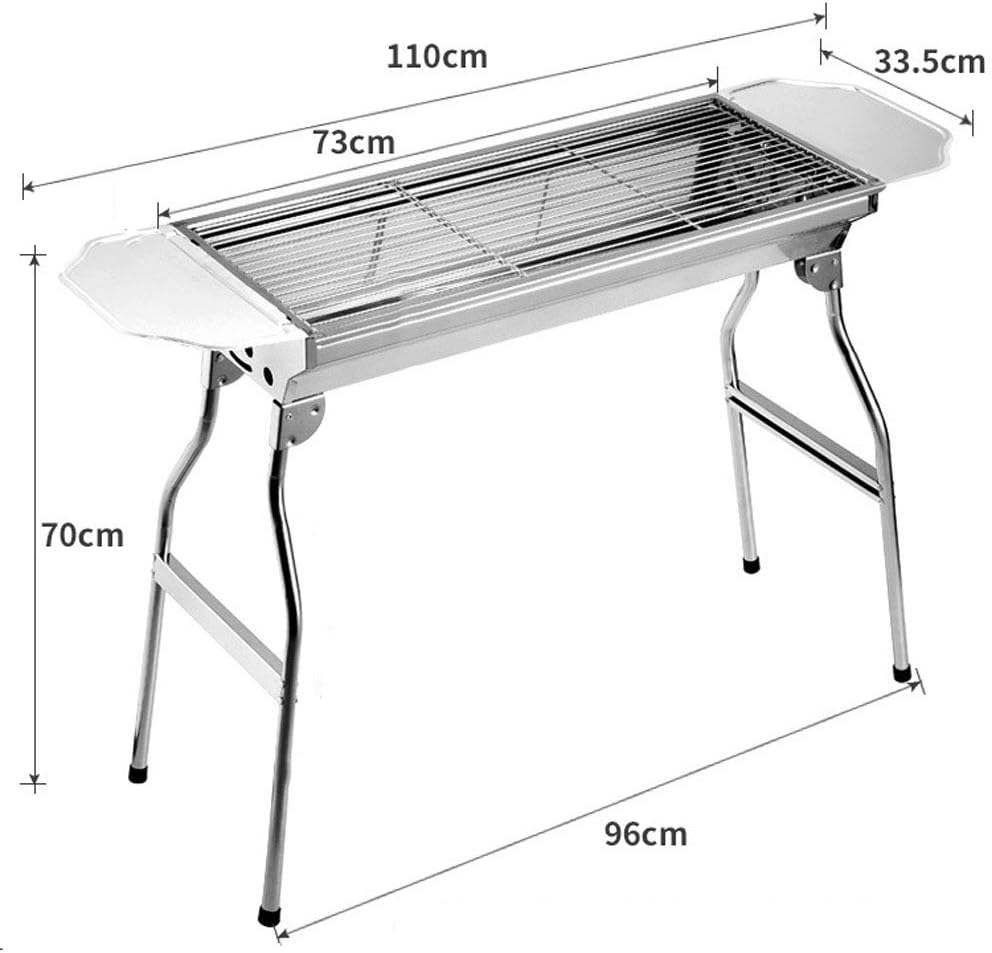 review ZJJ& BBQ Charcoal Grill Smoker Barbecue Folding Portable for Outdoor Cooking Camping Hiking Picnics Barbecue Accessories