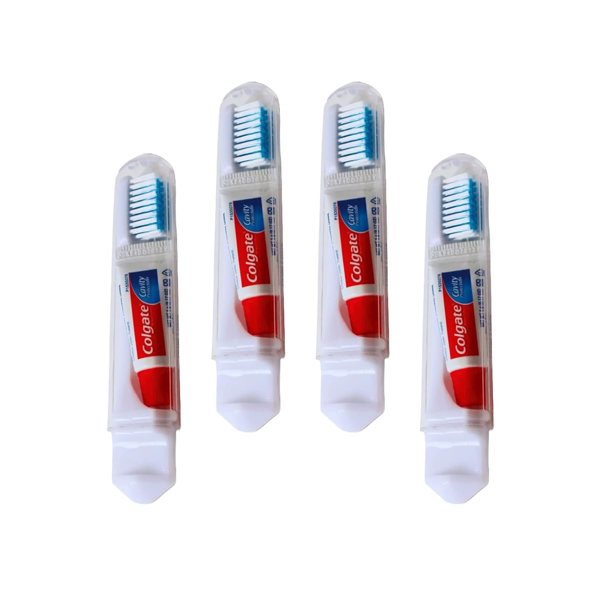 Wilosc Toothbrush Travel Set Compatible with Colgate Mini Toothpaste x 4 - Portable Toothbrush Set for Families in Mind