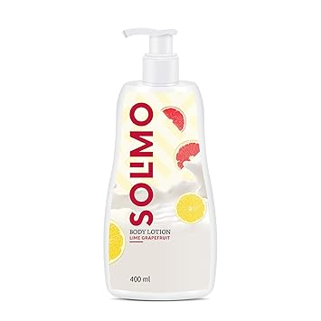 Amazon Brand - Solimo Lime Grapefruit Body Lotion, No Paraben, Sulphates, Phthlates, Mineral Oil, 100% Vegan, 400 ml
