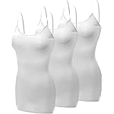 Emmalise Women's Basic Casual Long Camisole Adjustable Strap Cami Layering Top