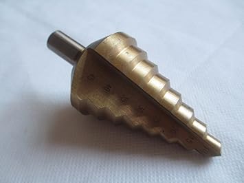 Generic 8 Steps 10MM 15MM 20MM 25MM 30MM 35MM 40MM 45MM Titanium HSS Step Drill Bit Increment Drilling Reamer Triangle Round Shank