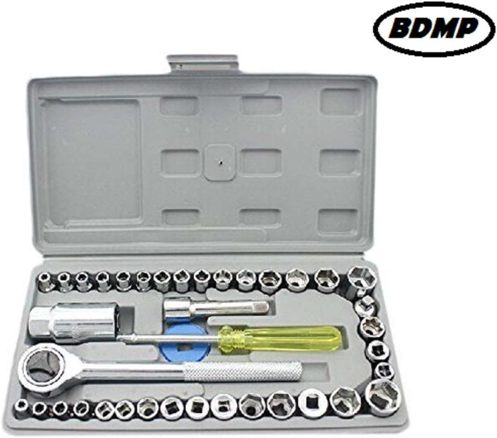 BDMP 40 in 1 Screw Driver Set PCS Automobile Motorcycle Tool Box Set Socket Wrench Hardware Auto Car Repair Tools