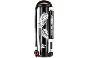 ROCKBROS Mini Bike Pump Portable Bicycle Pump with Hidden Pressure Gauge Fits Presta & Schrader Valves 220PSI Compact Bike Ti
