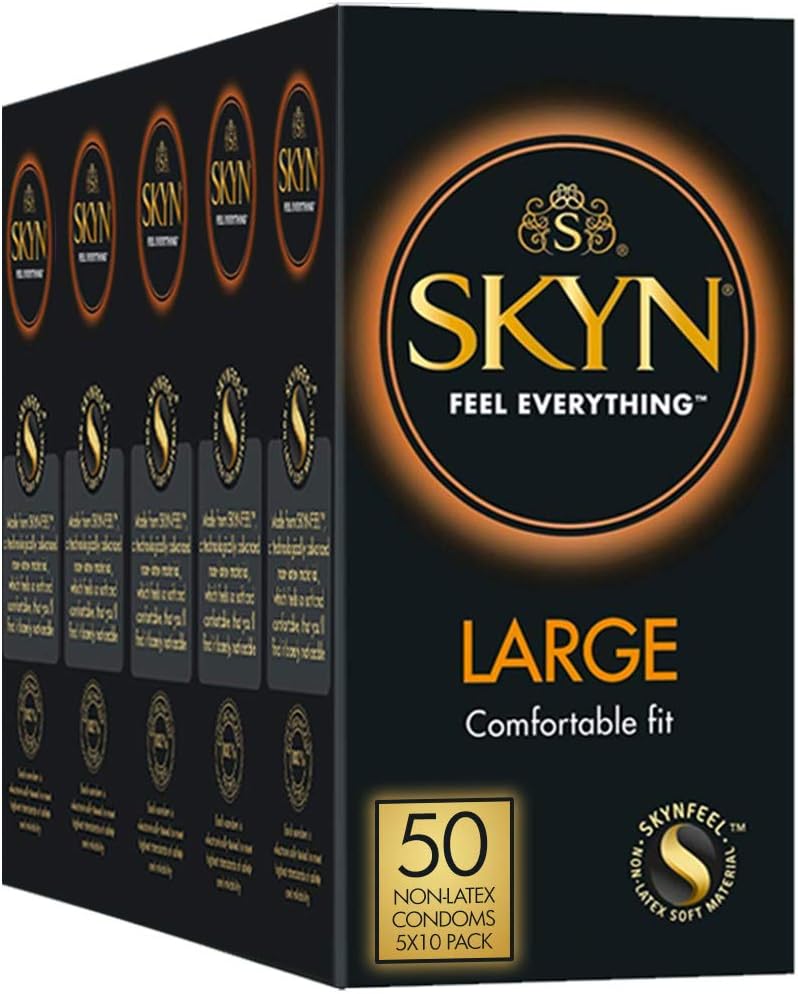 SKYN® Large Non Latex Condoms - 5 x 10 Pack of 50