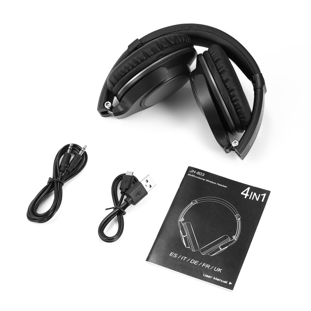 Foldable Bluetooth Headphones Over Ear Headphones HiFi Stereo Comfortable Wireless Headset with Deep Bass with Microphone Best Adjustable Headphones for Relax Travel Work for Cell Phones 12H Playtime