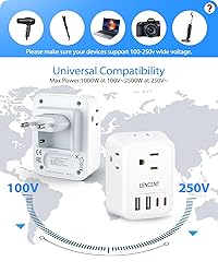 LENCENT 2 Pack European Travel Plug