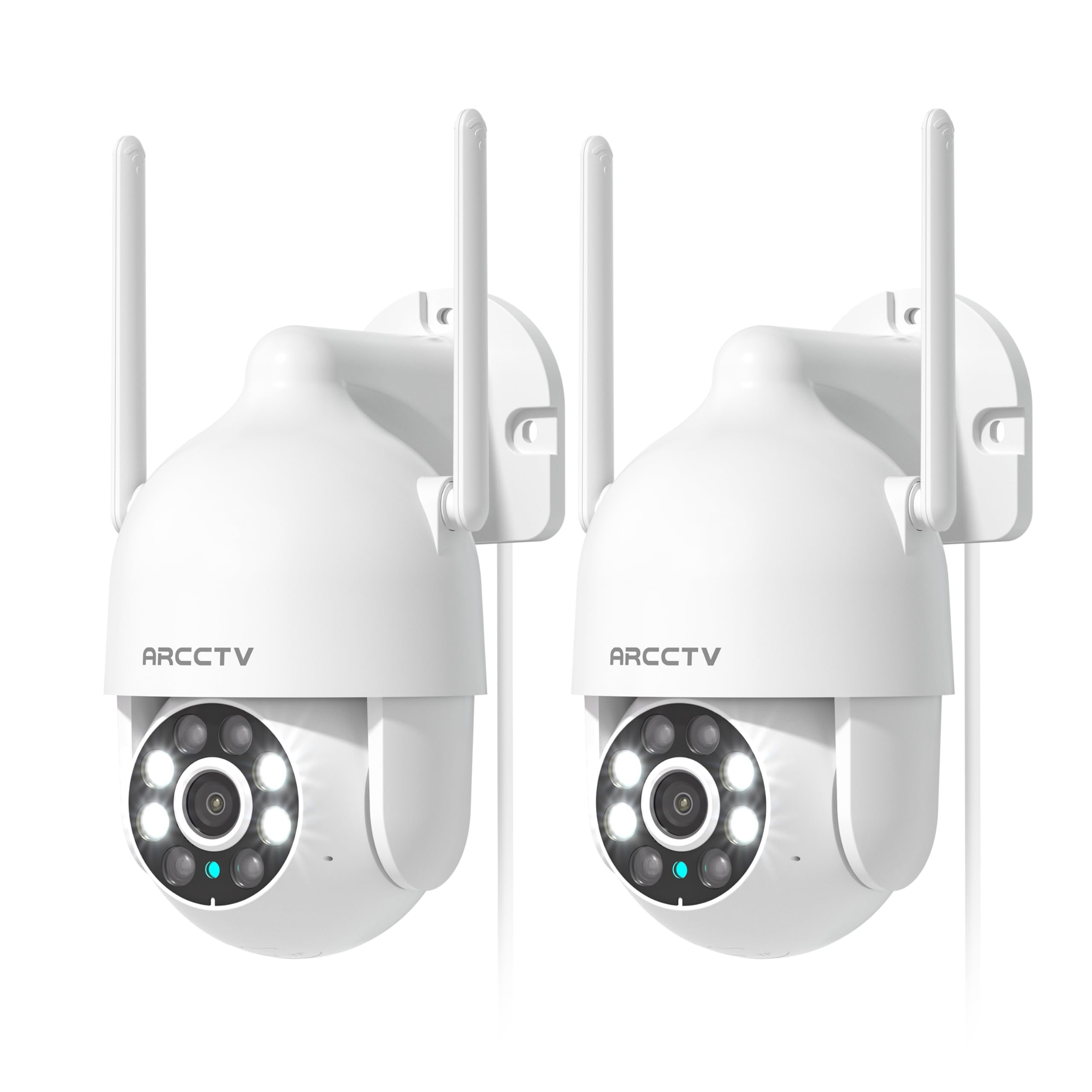 Photo 1 of *USED*
ARCCTV 2K Security Cameras Outdoor, 360°Pan-Tilt View 2.4G/5G WiFi Security Camera with Motion Tracking, Spotlight & Siren, 2-Way Audio, Full Color Night Vision, Waterproof (2 Pack)