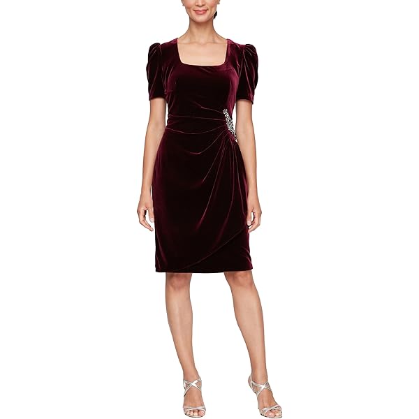 askページ！！！ Amazon.com: Alex Evenings Women's Short Shift Cocktail Dress