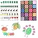 LOVOUS 20 Colors Rainbow Craft Finger Ink pads for Rubber Stamps Card Making Preschool Kids Finger Painting Training Washable Ink Pad Non-toxic