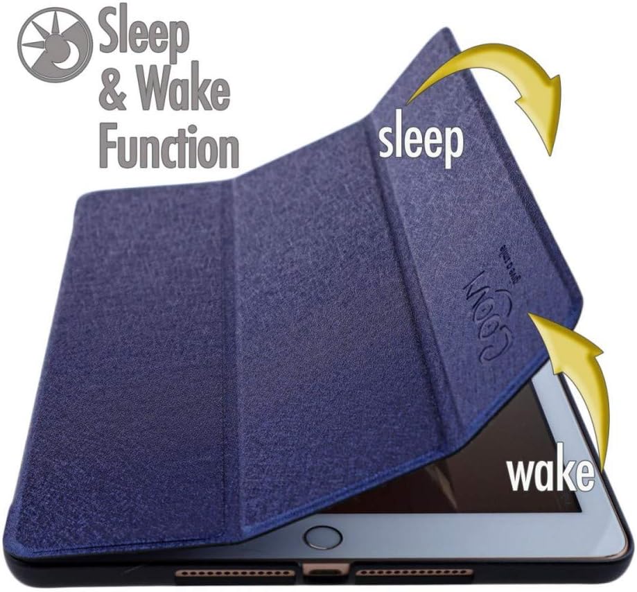 COOVY® Ultra Slim Cover for Apple iPad 10.2 (Model 2019) Smart Protective Cover Case Cover with Standing function and Auto Sleep/Wake up I darkblue - Image 5