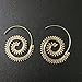 Indexu Round Swirl Maze Spiral Threader Earrings Jagged Circles Earrings