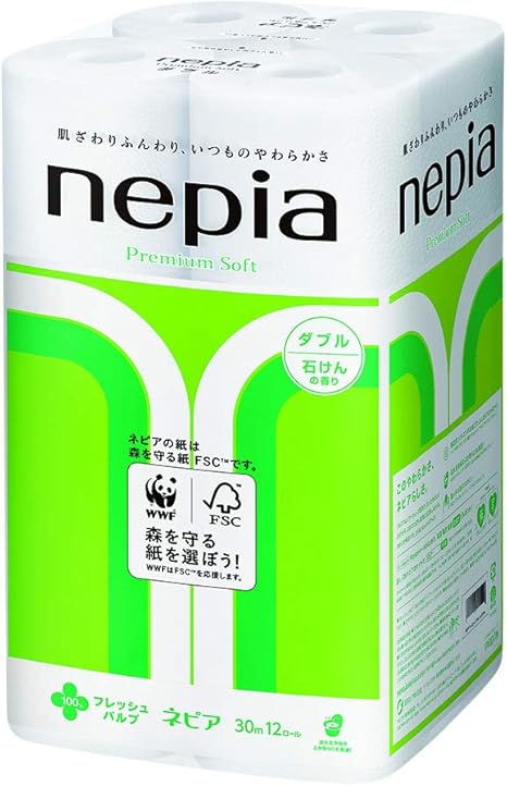 Amazon ネピア プレミアムソフト トイレットロール 12ロール ダブル 2枚重ね 30m巻 石けんの香り ネピア トイレットペーパー