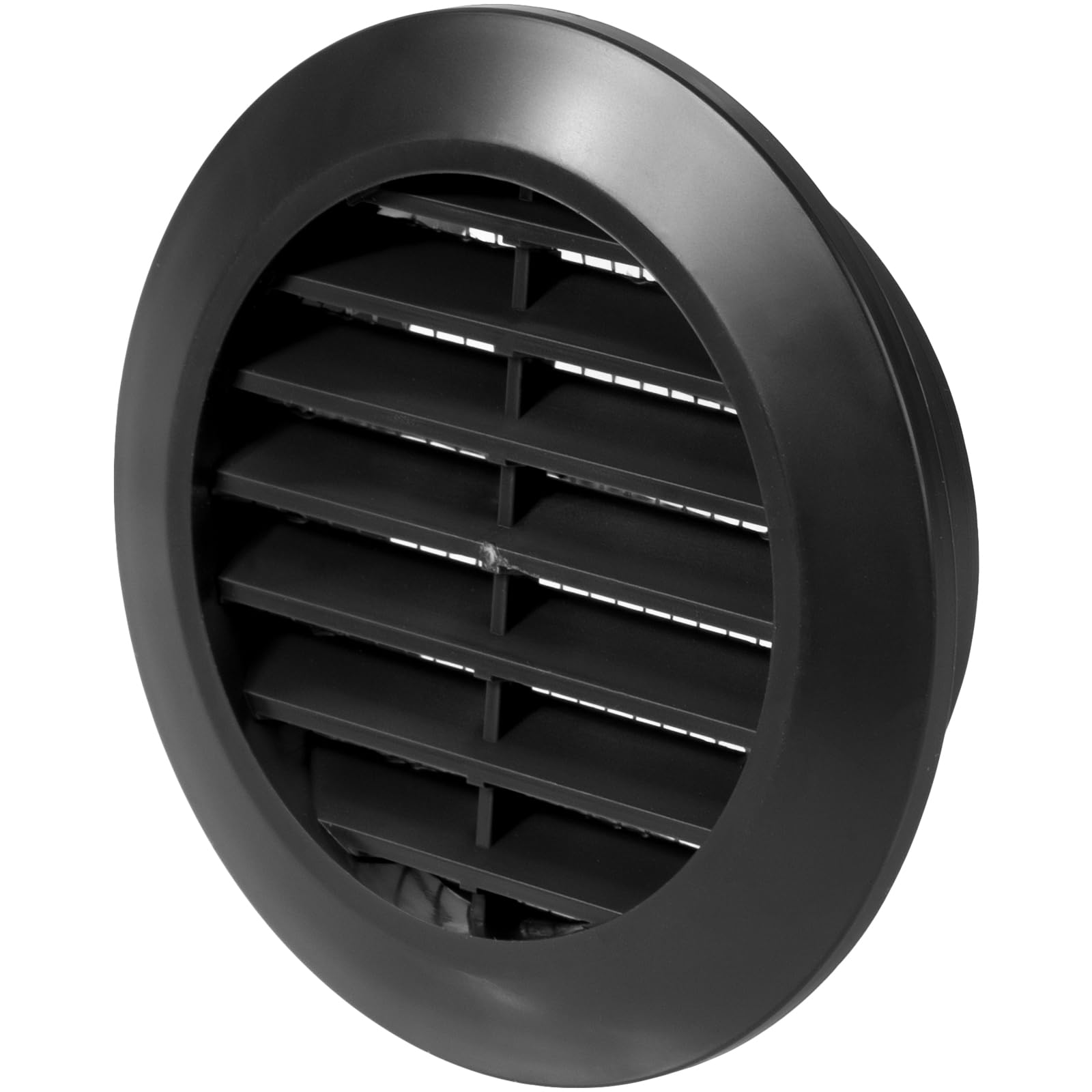 Vent Systems 60 mm / 2.36" Inch - Black Door Air Register - Ventilation Grille - Indoor Vent Grates - Bathroom, Cabinet, Garage Through The Door Vent Cover — image 1