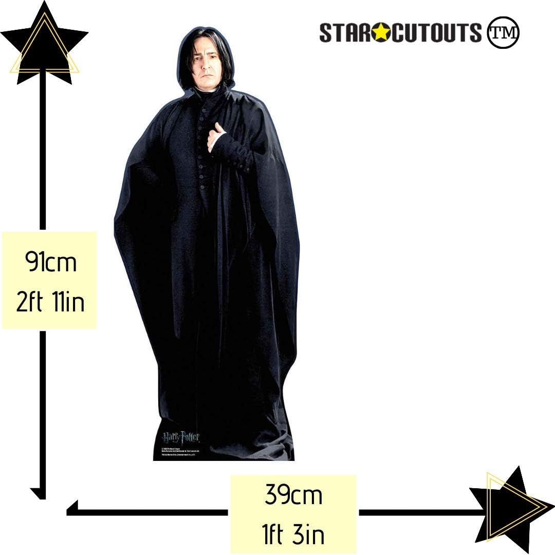 From the Official Harry Potter Books Star Cutouts Mini Cardboard Cutout of Professor Snape Alan Rickman 91cm Tall - Image 4
