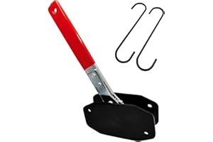 LAJIAOZ Stainless Steel Car Brake Caliper Press Tool,Compressor Brake Wrench Can 360 Degree Ratchet Swing for Car Brake Repair and Replace （Red,with 2 Hangers）