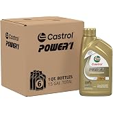Castrol Power1 4T 5W-40 Full Synthetic Motorcycle Oil, 1 Quart, Pack of 6