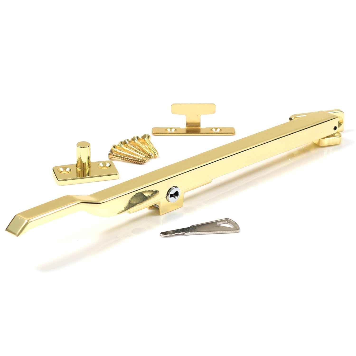 Brass Casement Locking Stay Arm 10" Window Handle Amazon.co.uk DIY