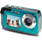 Minolta MN40WP 48MP Waterproof Digital Camera – Dual LCD Screens, 2.7K QHD Video, 16x Digital Zoom, Anti-Shake, Face Detectio