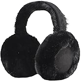 Zsedrut Winter Women Earmuff Foldable Ear Warmer Fluffy Ear Cover Warm Outdoor