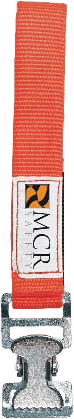 MCR Safety GCO Nickel Gloves Utility Clip with Nylon Strap, Orange, Large - Work Gloves - 