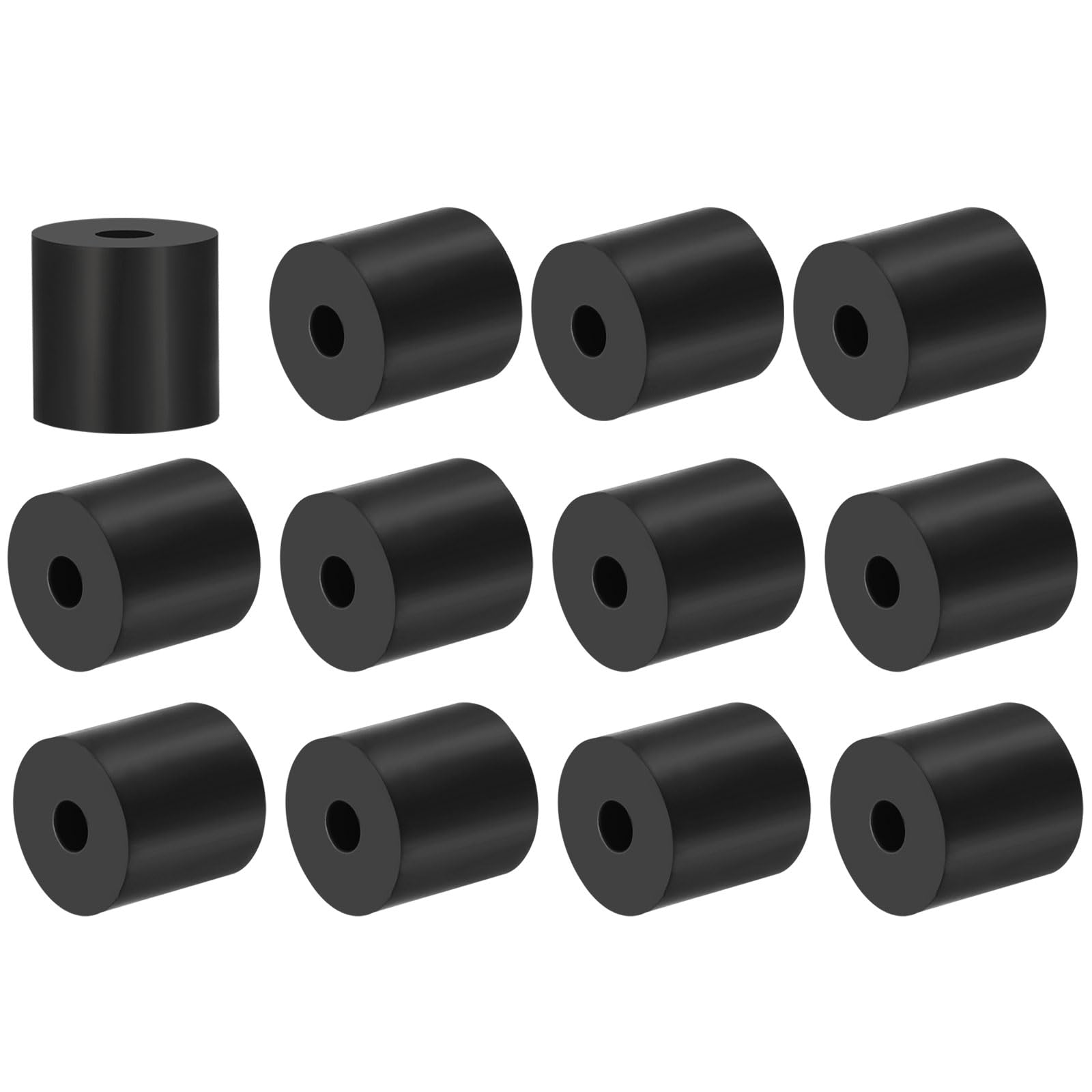 PATIKIL Multi Purpose Rubber Spacer, 12 Pcs 8mm ID x 30 OD x 30mm T Neoprene Round Anti-Vibration Isolation Pads Isolator Rubber Bushings Spacer Washer for HVAC Bolts Car Accessories