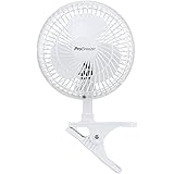 Pro Breeze Professional Mini 6" Clip Fan for Home, Office and Desk (2-Speed)