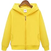 HAXICO Unisex Children Solid Zip-Up Hooded Sweatshirt Toddler Baby Boys Girls Classic Hoodie Cotton Tops Blouse