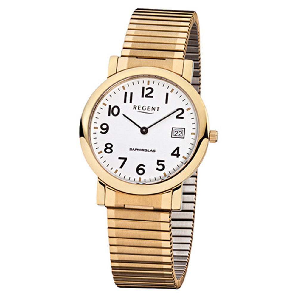 Regent Women Men Wristwatch Gold Analog F-882 Steel Bracelet URF882 an Offer Made by IMPPAC
