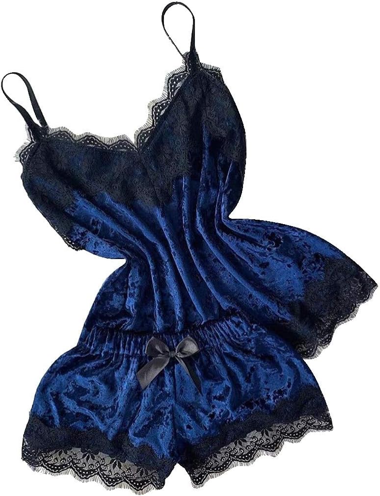 Clearance Sleepwear Womens Sexy Lingerie Set Satin Pajamas Cami Shorts Set Nightwear