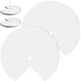 Innconee 2 Pcs Lazy Susan Shelf Liner 31 Inch, White Diamond Pattern | Lazy Susan Liner for Cabinet, Non Slip, Non Adhesive, Easy to Clean, Ideal for Kitchen Fridge Pantry Drawer Cupboard