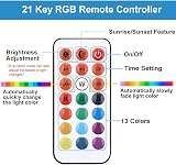 VARMHUS LED Aquarium Light with Remote 13 Colors Submersible 58.5cm view 2